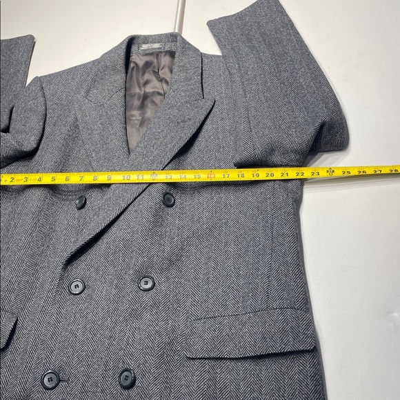 Wm. H. Leishman: British-Made Tweed double breasted Overcoat Size 44/54Eu/Large - Picture 7 of 13